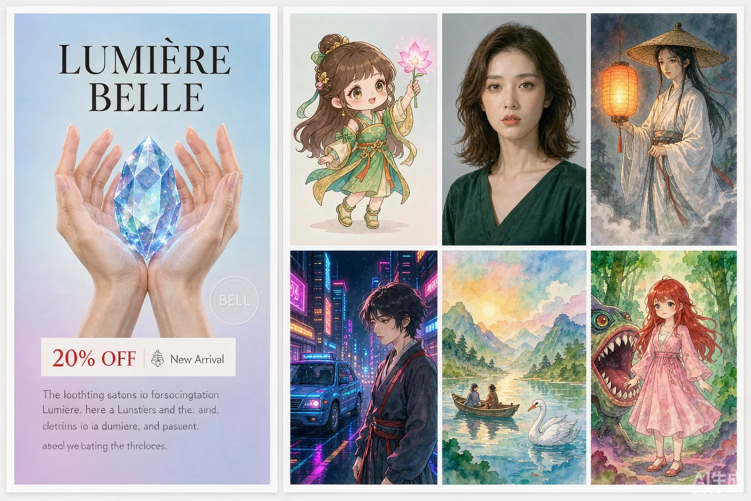 商用海报与插画拼合作品集